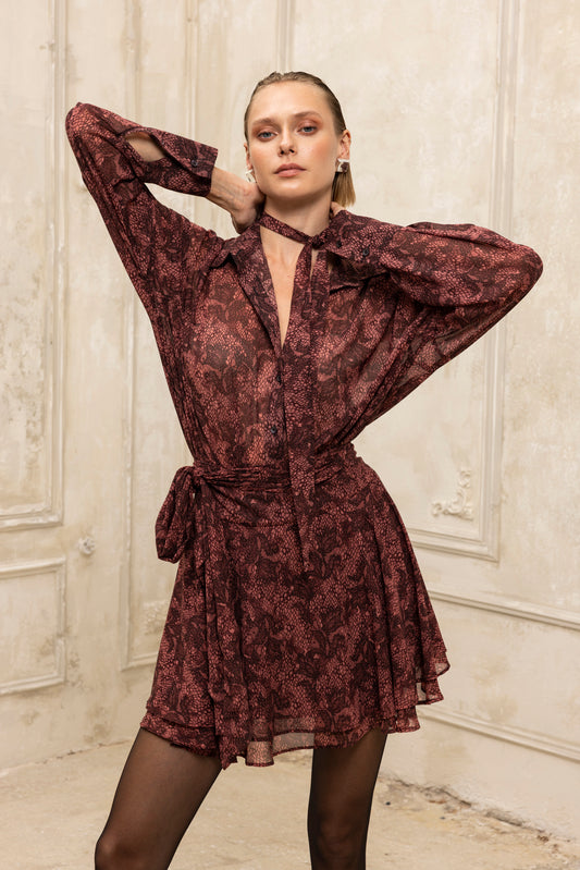 Unveiled Lace Shirt mauve