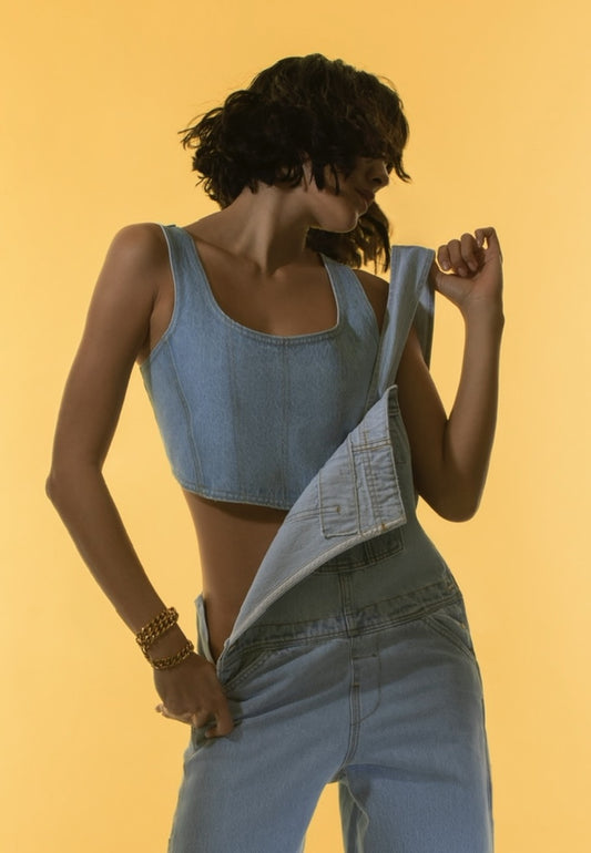 Luissa Denim Top (light blue)