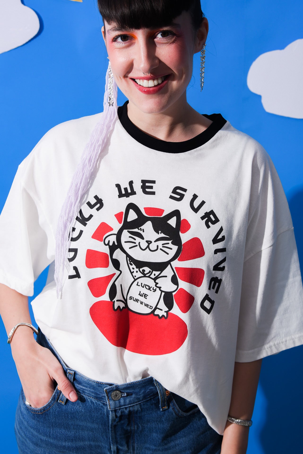 Lucky We Survived - T-Shirt (White)