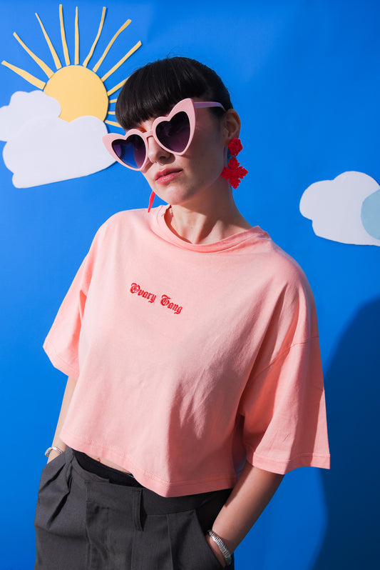 Petrify The Patriarchy - Crop T-Shirt (Peach)