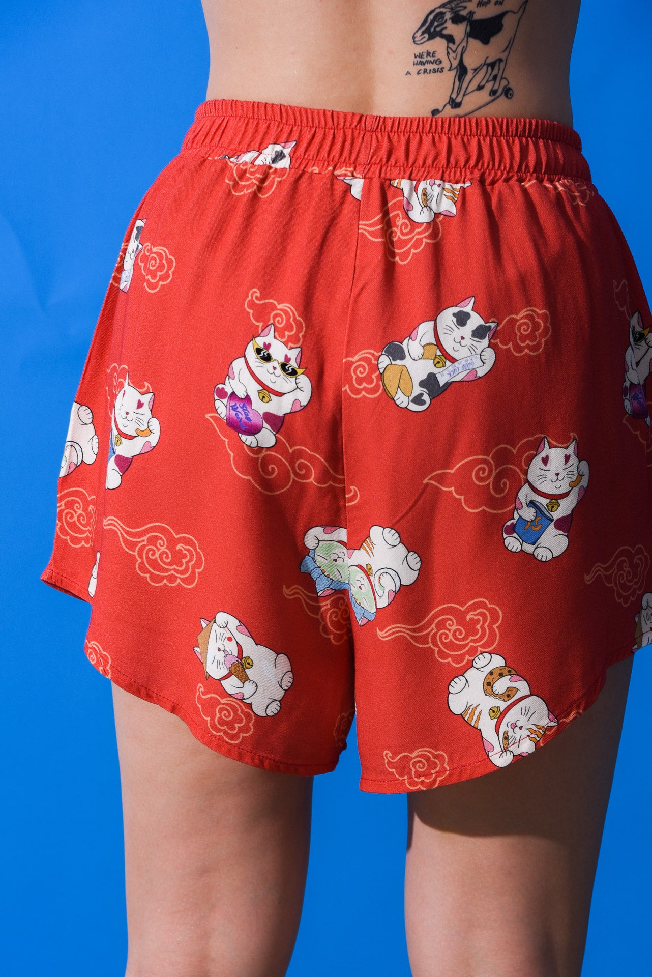 Maneki neko print - Shorts