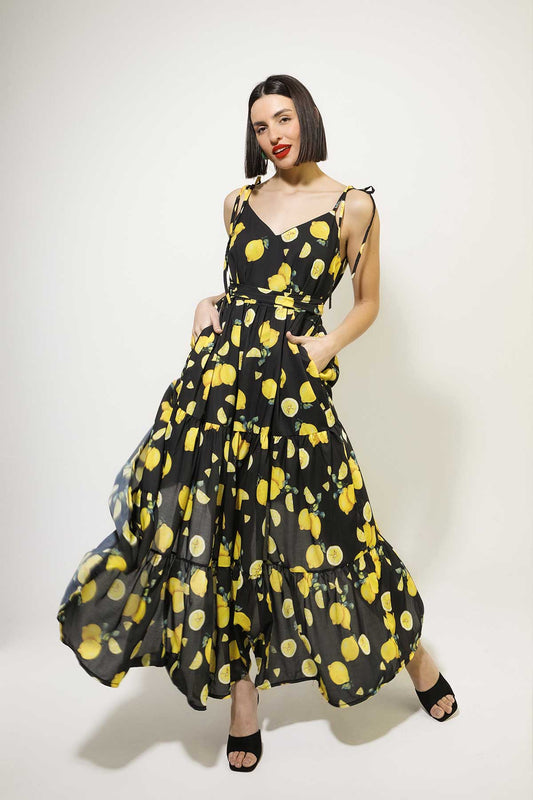 FTERI DRESS (LEMONS)