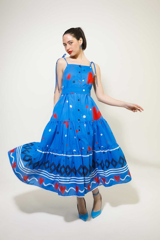 ZINIA DRESS (BLUE)