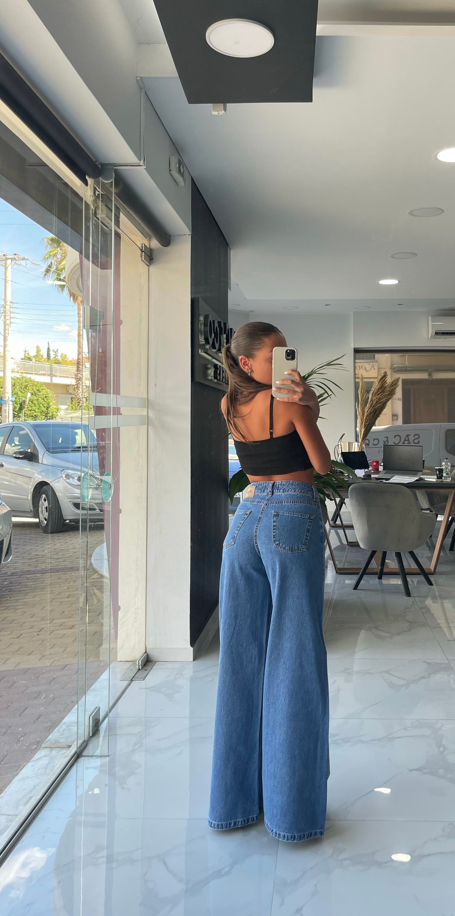 Bellen Wide Leg Denim (Mid Blue)